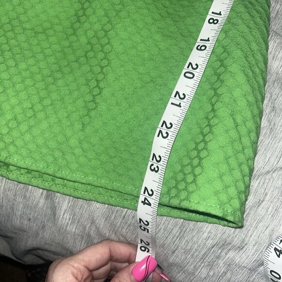 Voom by Joy Han Vintage Green Short Sleeve Dress With Bow Detail Size Small - Picture 10 of 11